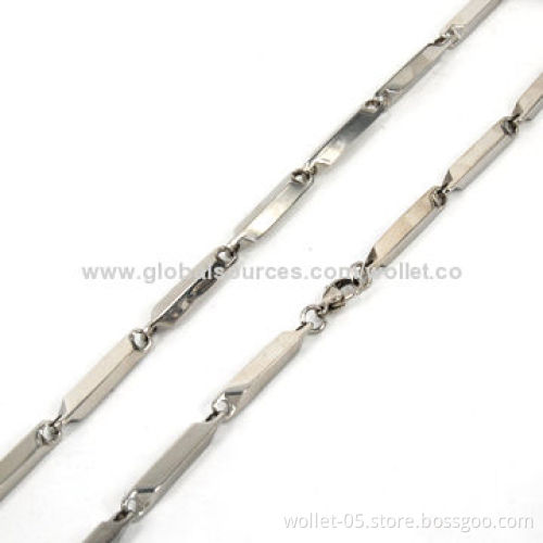 316L Stainless Steel Fashion Jewelry Chain Necklace, High-polished, OEM and ODM Orders Welcomed